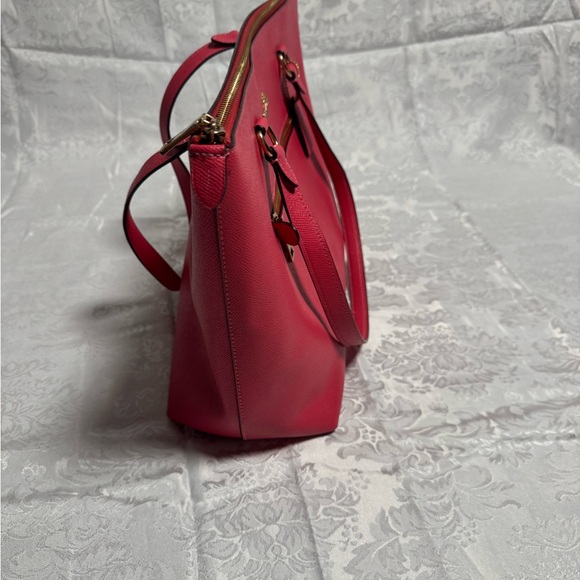 Coach Pink Leather Tote Bag - Picture 7 of 11